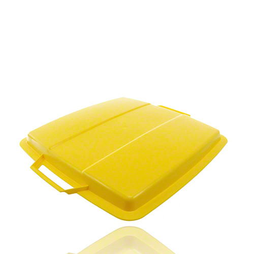 Deckel für Mehrzweck-Behälter, eckige Form, 90 Liter, Farbe gelb